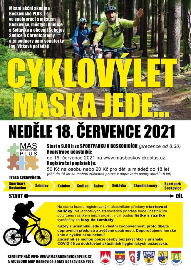 Cyklovýlet Maska jede...